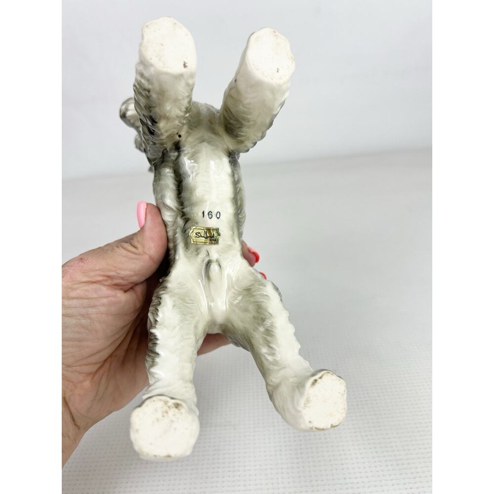 Vintage Shafford Japan Schnauzer Dog Porcelain Figurine 7 in Number 160 Collect - Picture 10 of 13